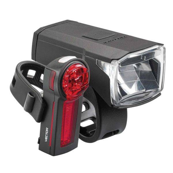 Trelock verlichtingsset ls 440 + ls 740 usb - zwart 87132493401288713249340128-0
