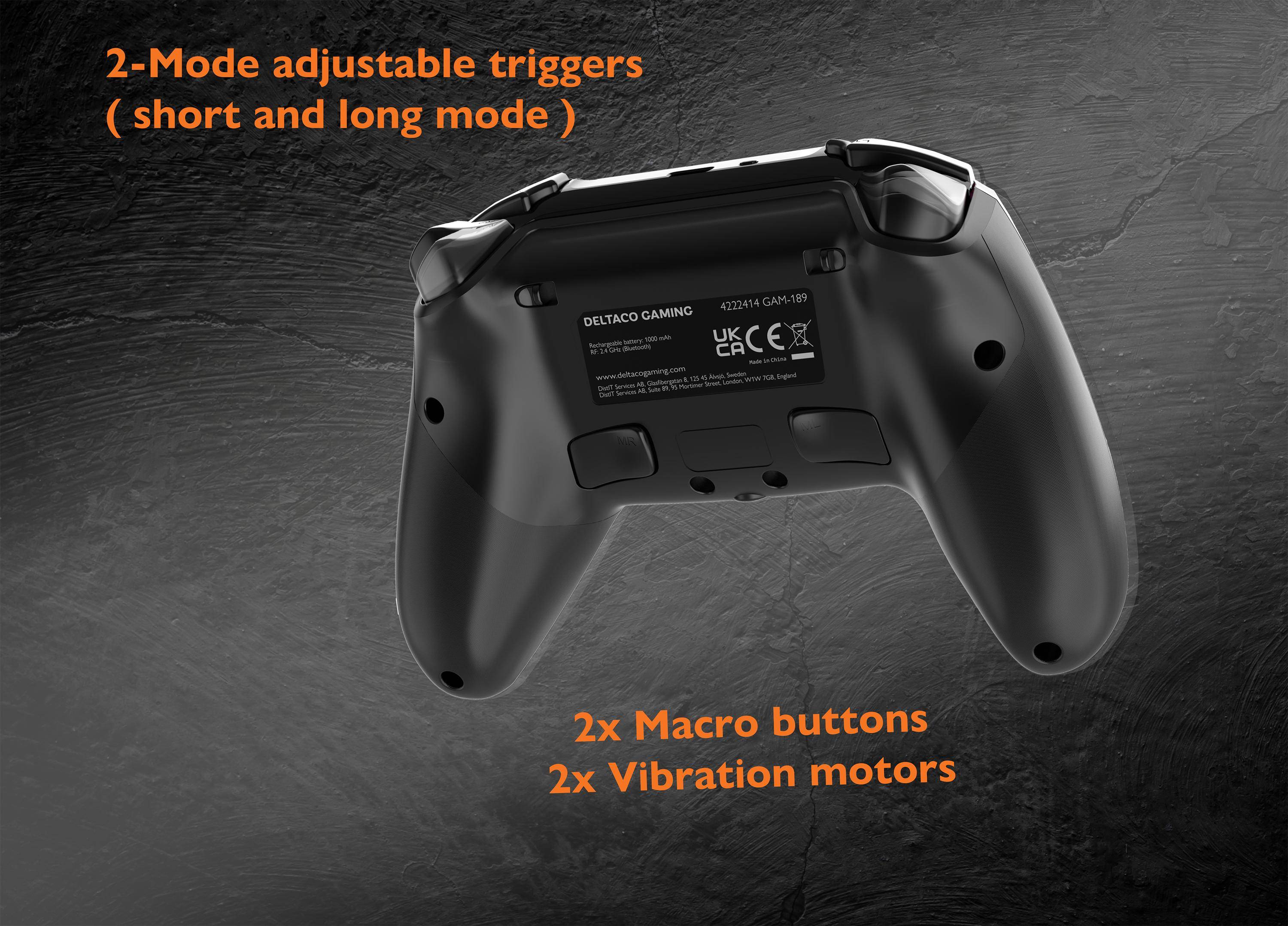 Deltaco draadloze RGB-controller voor PS5-3