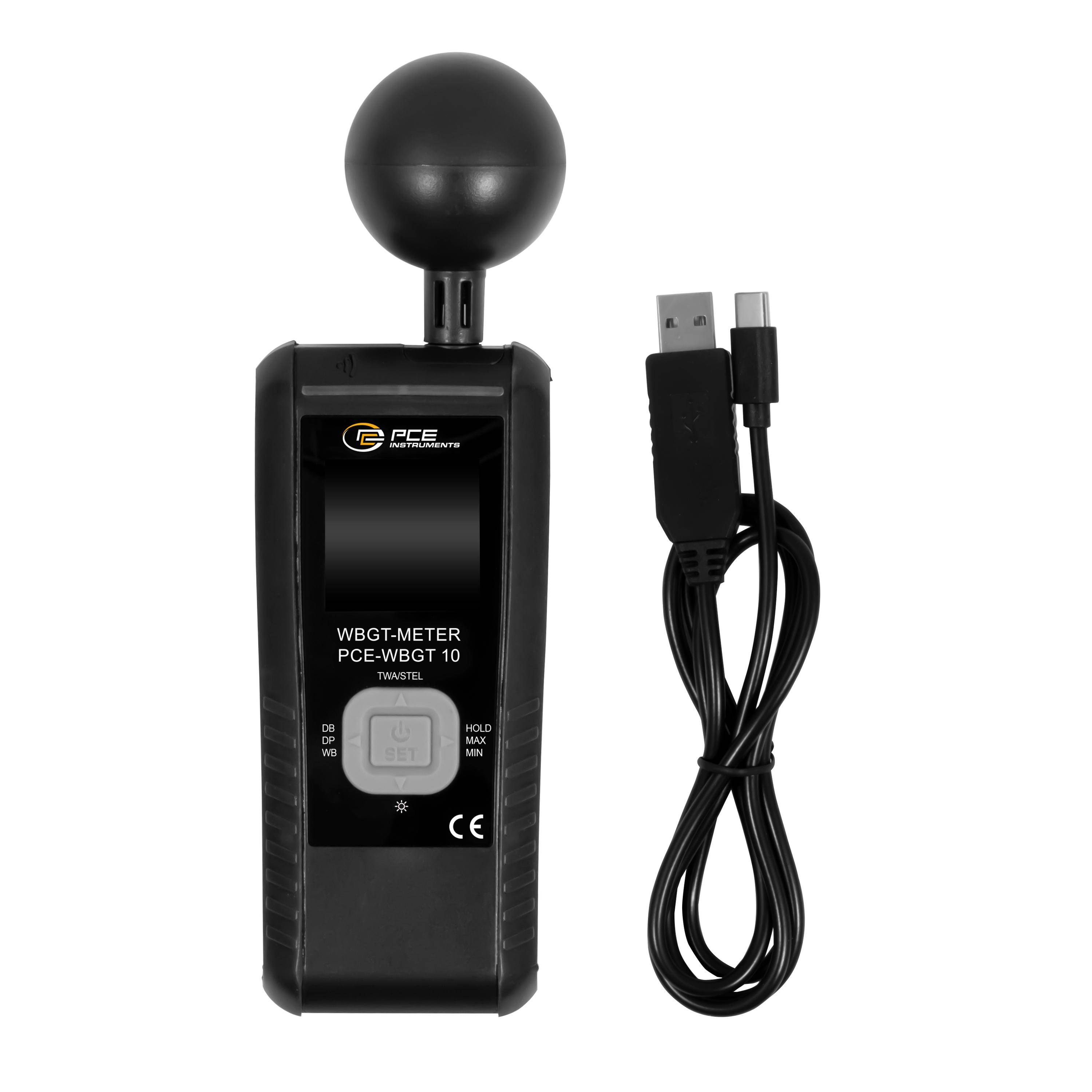 PCE Instruments PCE-WBGT 10 Datalogger voor luchtvochtigheid en temperatuur 0 % Hrel 100 % Hrel Datalogger functie-5