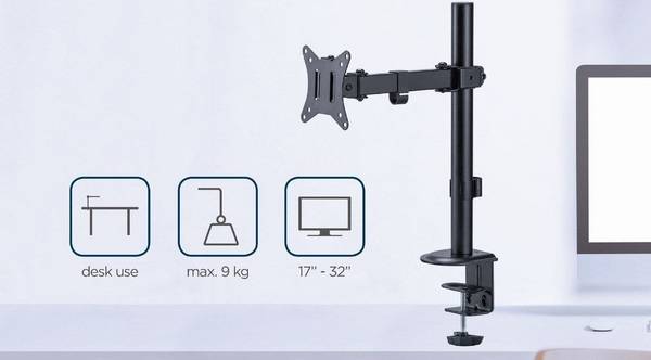 Gembird MA-D1-03 Monitorsteun 81,3 cm (32 inch) Zwart
