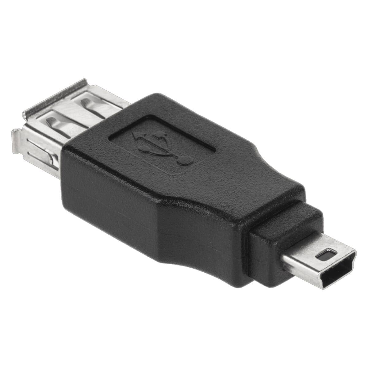 VLTG USB Koppelstuk - Mini USB (m) naar USB-A (v) - USB 2.0-0