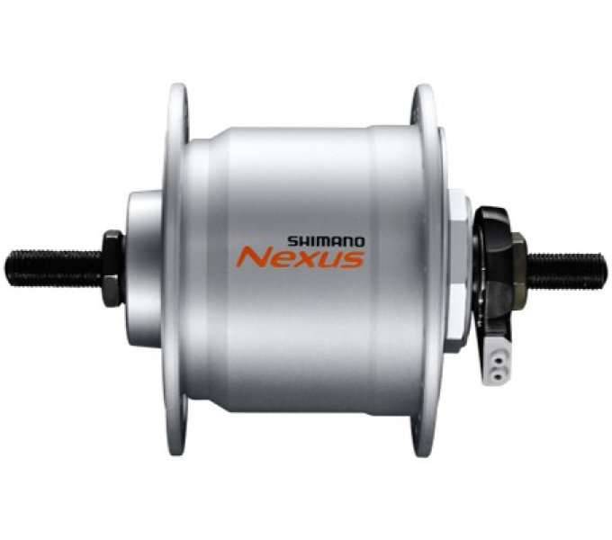 Naafdynamo Shimano Nexus DH-C3000-3N 3 Watt - 36 gaats - velgrem - zilver-0