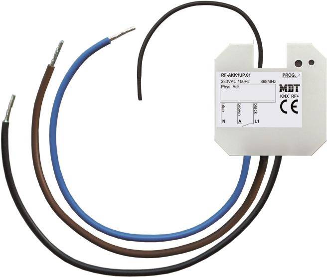 MDT RF-AKK1UP.01 KNX RF+ Draadloze Schakelactor 1-gang, Inbouw, 10A-0