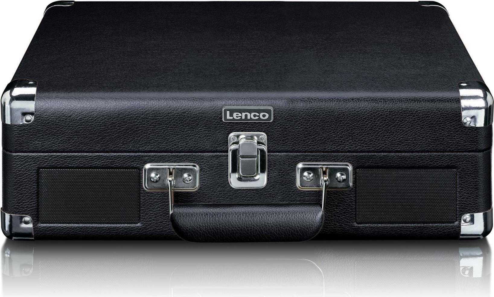 Lenco LEN TT-115 Banden Aangedreven Draaitafel Handmatig Zwart Leer Metaal Kunststof Hout 33/45/78 RPM-0