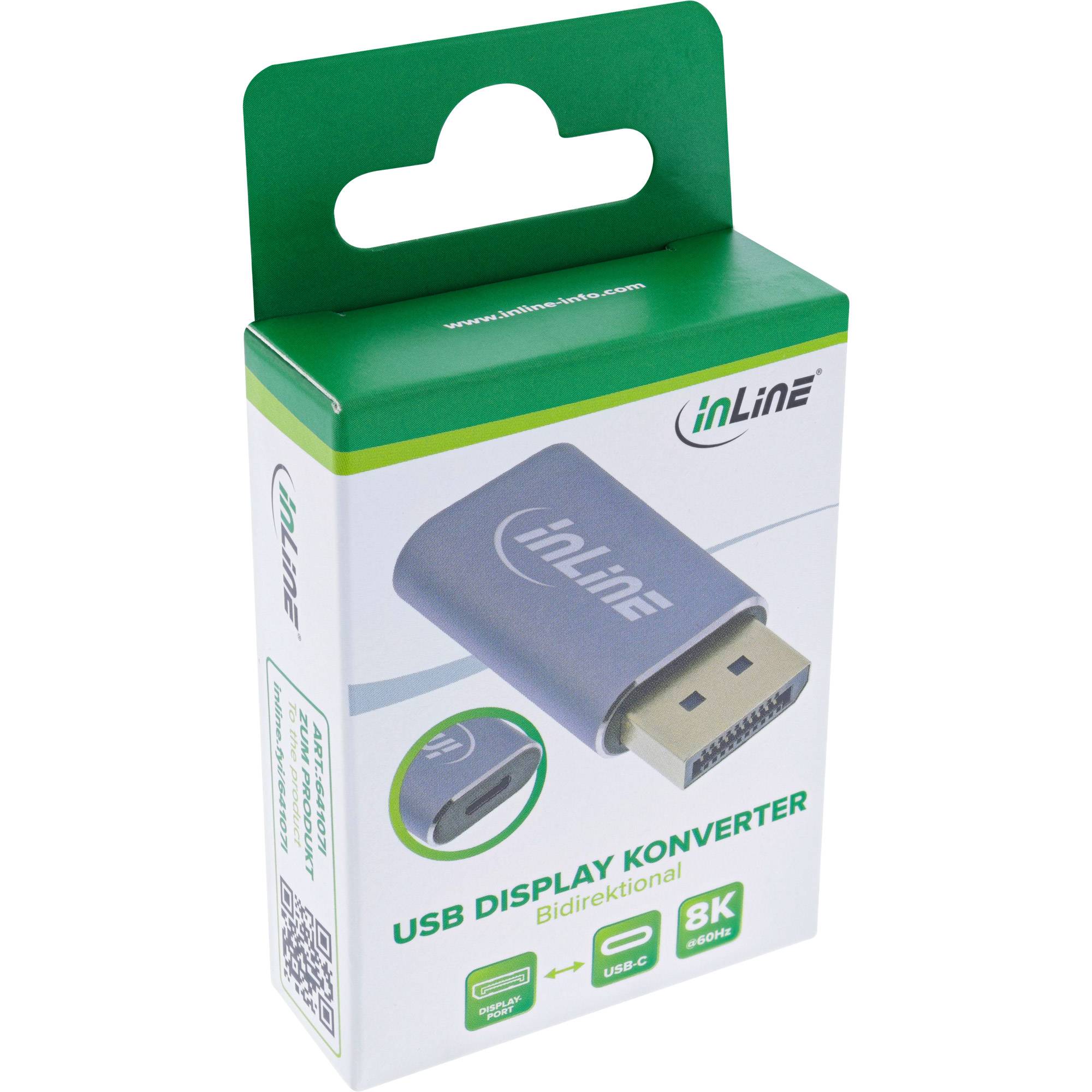 InLine® USB-beeldschermconverter, DisplayPort naar USB-C bidirectioneel, 8K-2
