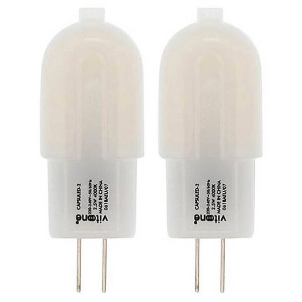 Vito Lighting LED Insteeklamp G4 Mat - 2.5W 200lm 2700K - Extra Warmwit Dimbaar - Vervangt 35W - 2 stuks