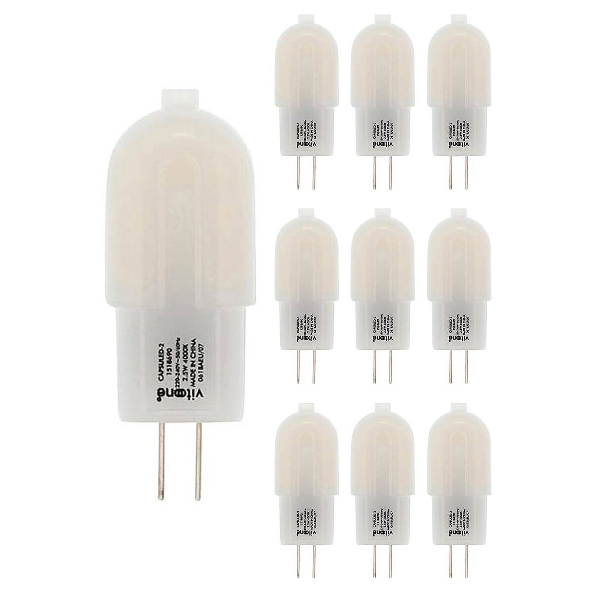 Vito Lighting LED Insteeklamp G4 Mat - 2.5W 215lm 4000K - Neutraalwit Dimbaar - Vervangt 25W - 10 stuks-0
