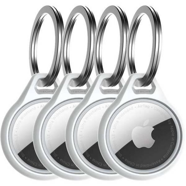 ITSKINS Level 2 AirCover Solid for Apple Airtag White (4-Pack)