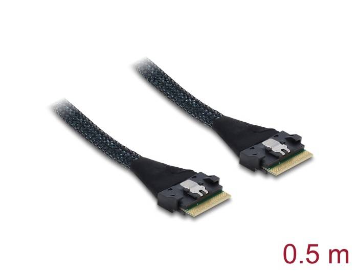 Delock PCIe 4.0 Cable Slim SAS SFF-8654 8i to Slim SAS SFF-8654 8i 0.5 m-0