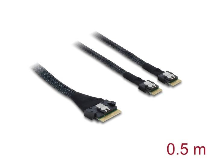 DeLOCK 82189 Serial Attached SCSI (SAS) kabel 0,5 m 16 Gbit/s zwart-0