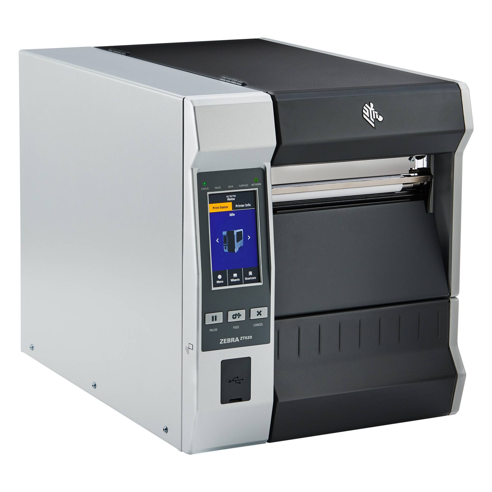 Zebra ZT620, 8 dots/mm (203 dpi), cutter, disp. (kleur), RTC, ZPL, ZPLII, USB, RS232, BT, Ethernet-2