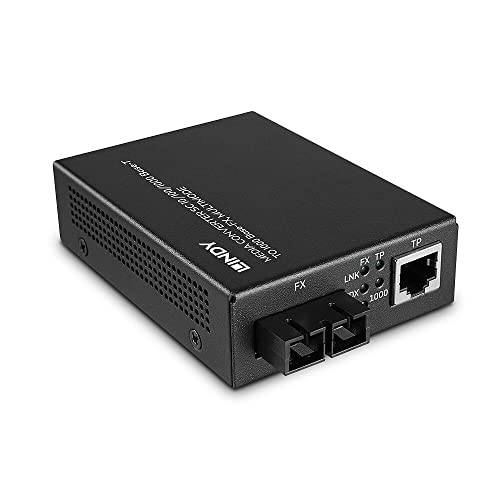 LINDY Media Converter 100Mb LAN, GigE (optisch) - 10Base-T, 1000Base-FX, 100Base-TX, 1000Base-T - tot 550 m-0