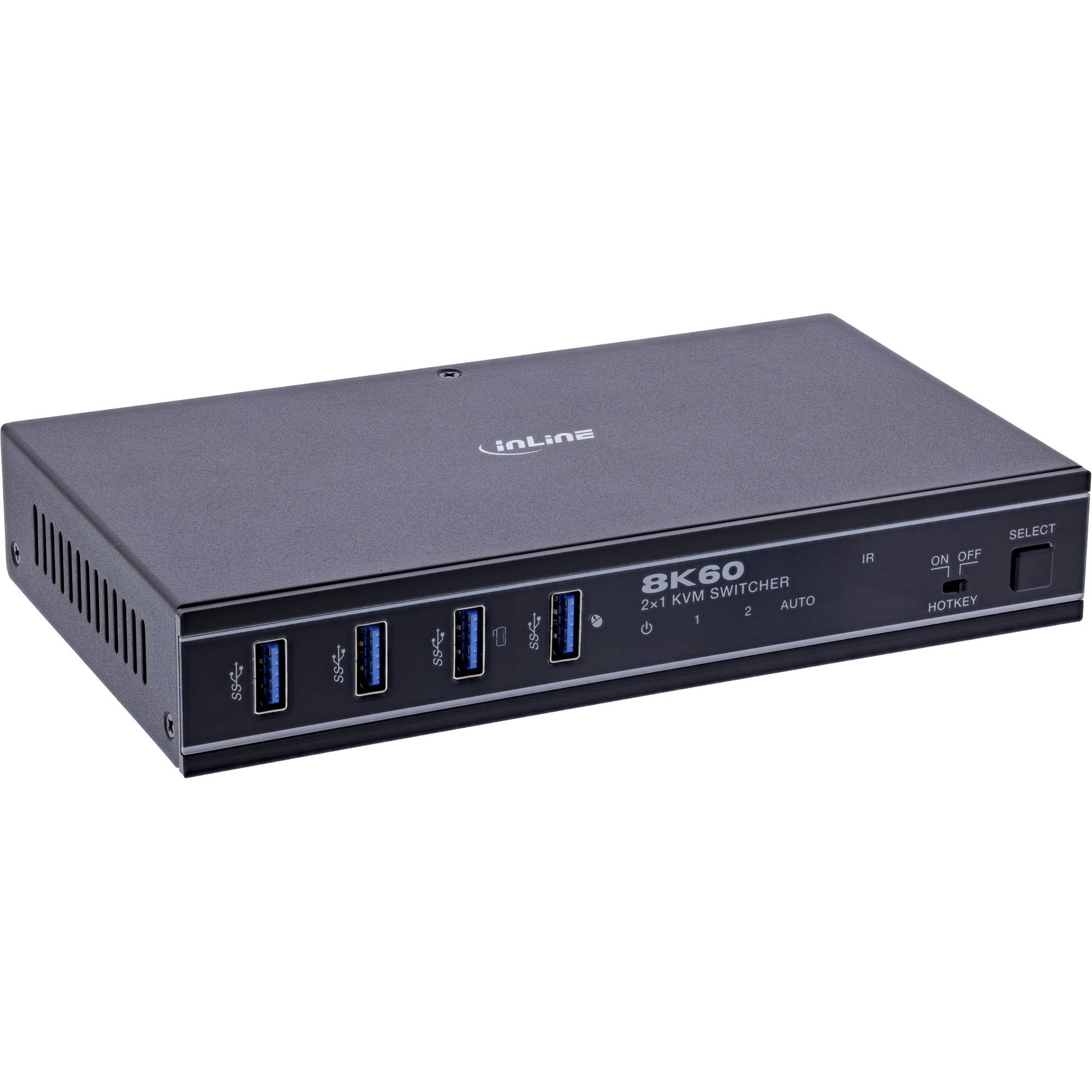 InLine® KVM-schakelaar, 2-weg, HDMI, 8K@60Hz, USB 3.2, met IR & RS-232-0