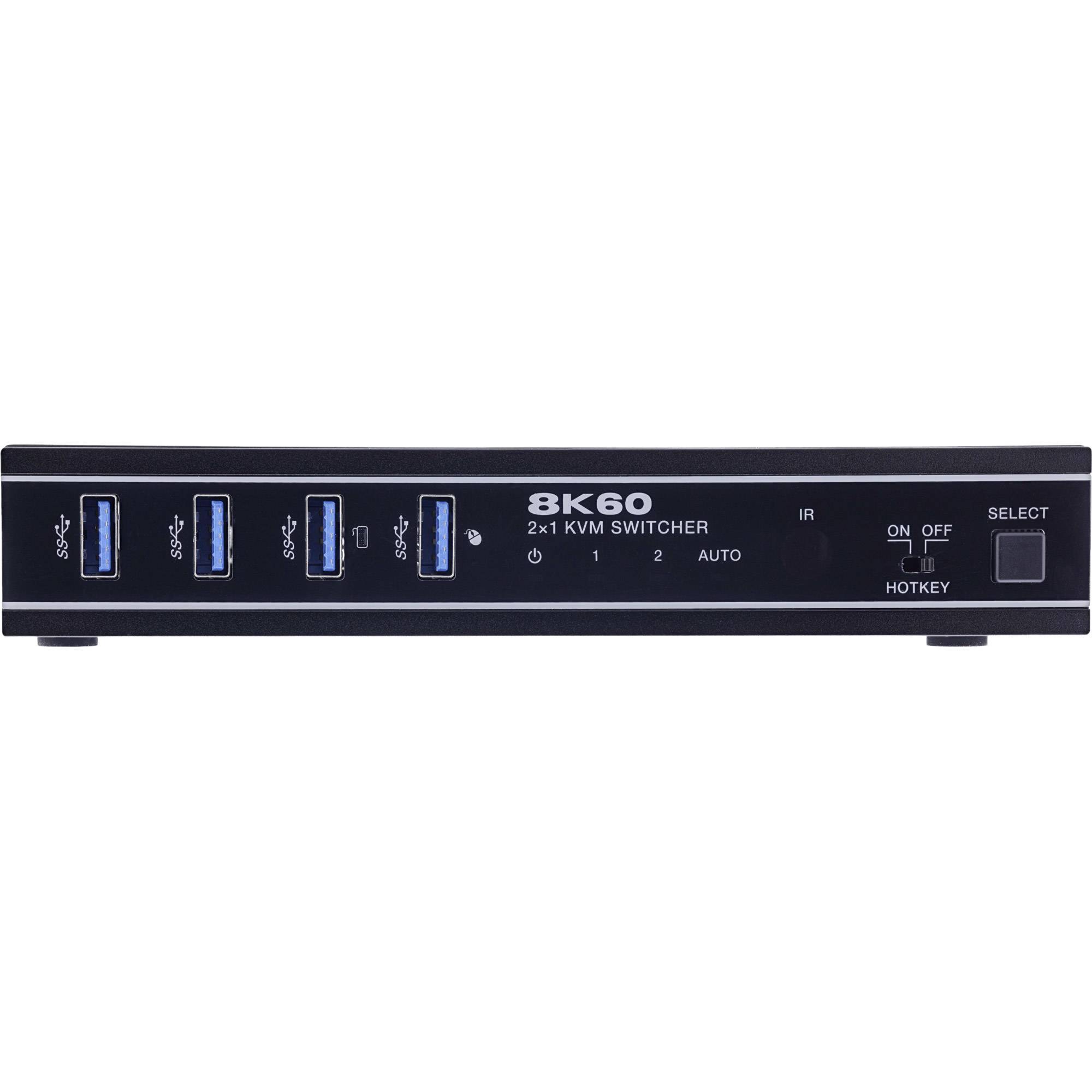 InLine® KVM-schakelaar, 2-weg, HDMI, 8K@60Hz, USB 3.2, met IR & RS-232-3
