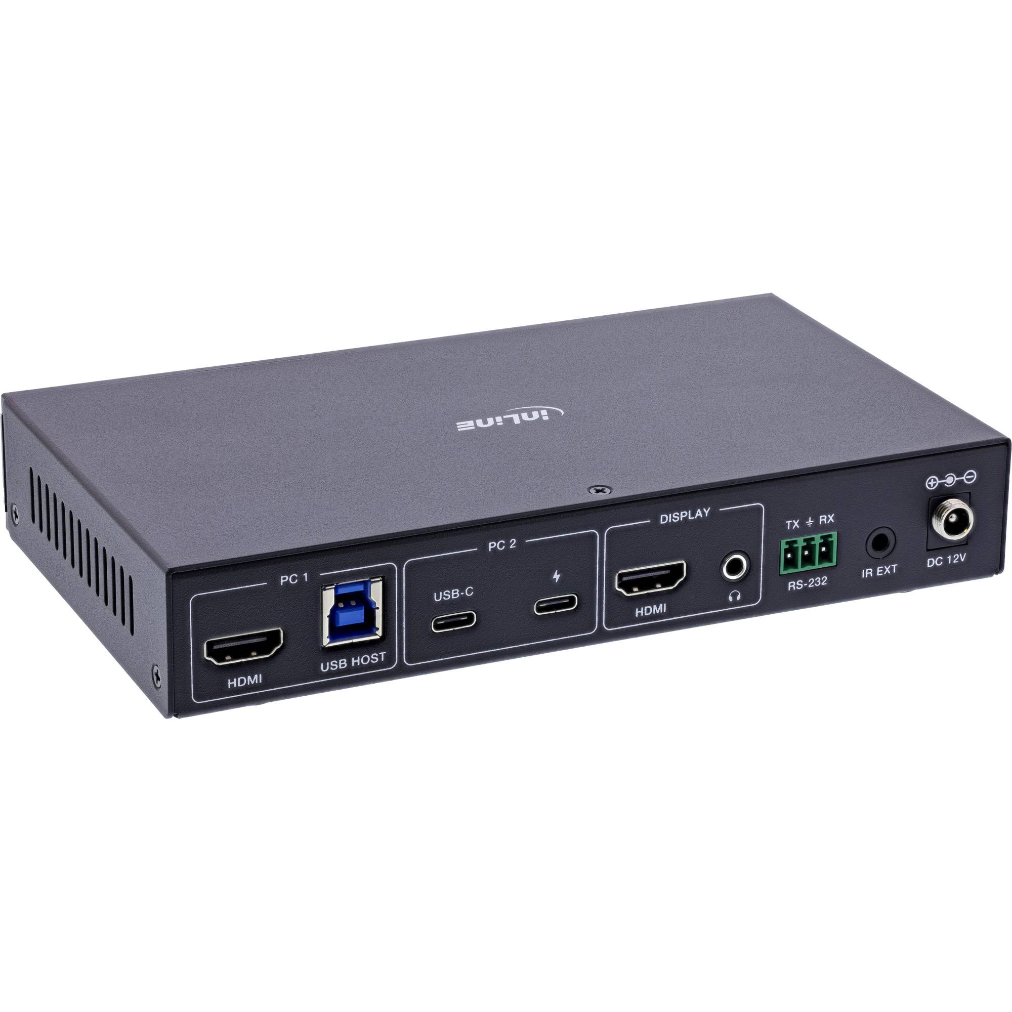 InLine® KVM-schakelaar, 2-weg, HDMI & USB-C, 4K60Hz, switcher-1