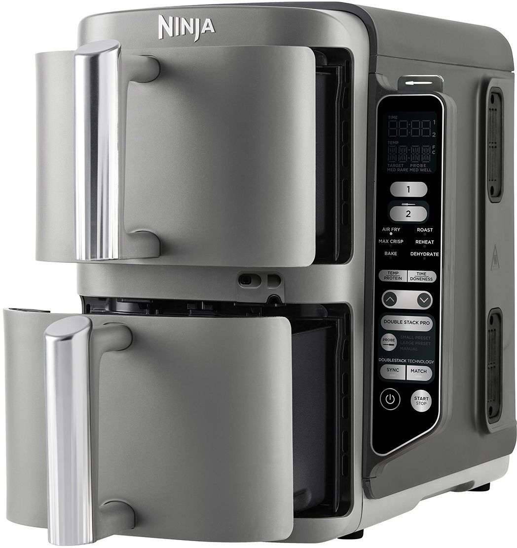 NINJA Airfryer - Double Stack XL SL451EU - 9,5L Capaciteit - 6 Kookprogramma's - Temperatuursonde - 2470W-1