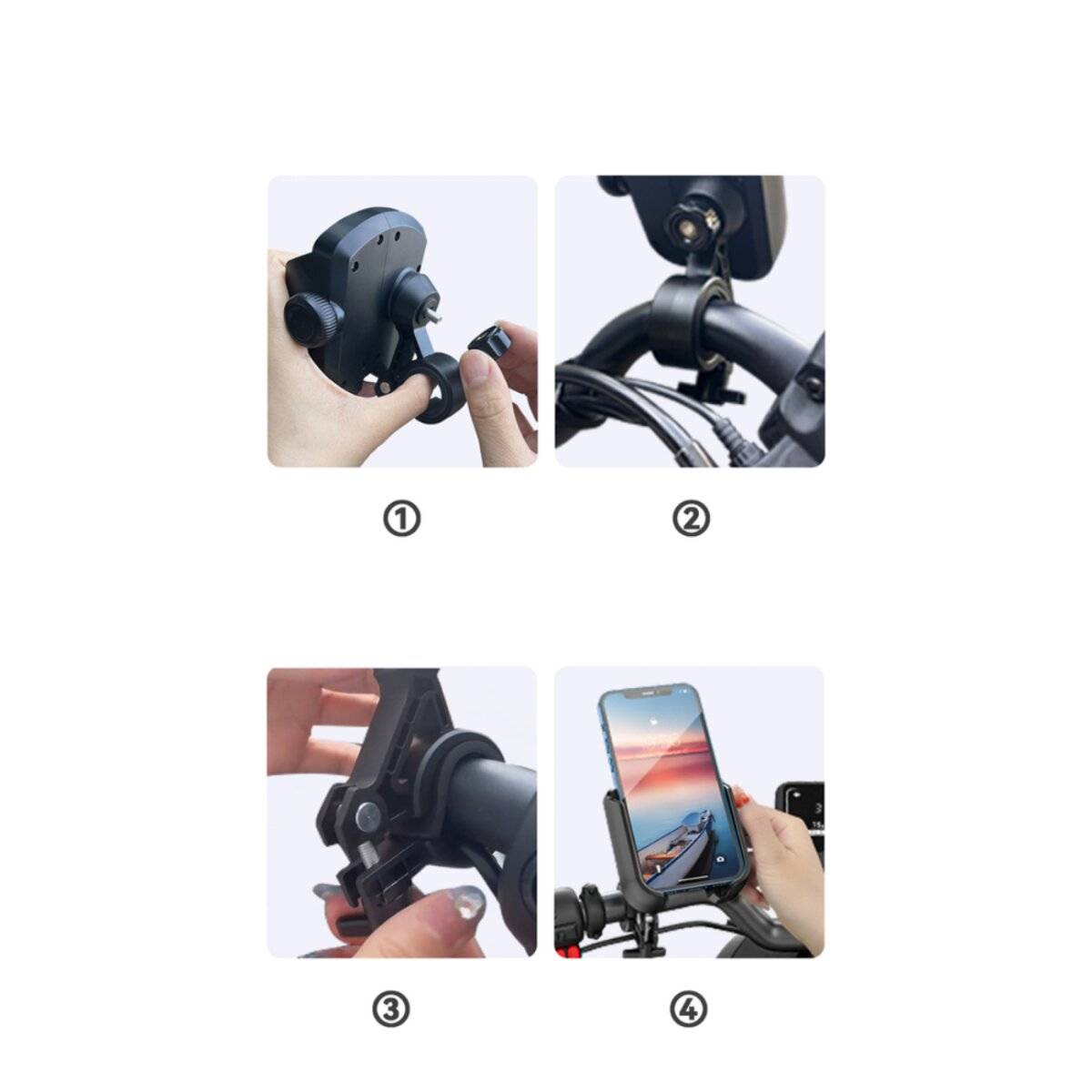 Joyroom JR-ZS431 Telefoonhouder voor Fiets, Motor, Scooter - Zwart-4
