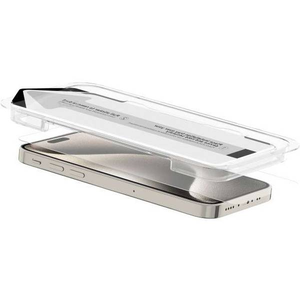 ITSKINS Supreme Glass Screen Protector with Alignment Tool Apple iPhone 15 Pro Clear
