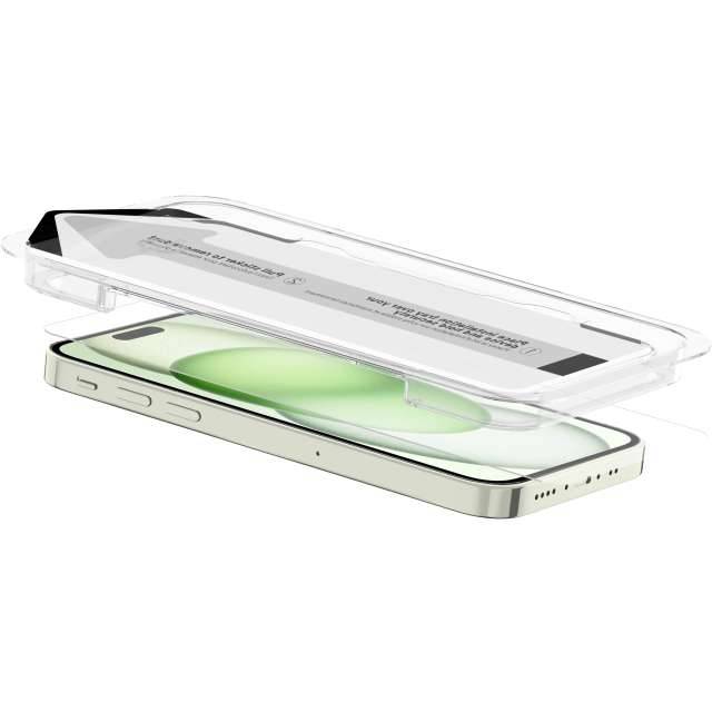 ITSKINS Supreme Glass Screen Protector with Alignment Tool Apple iPhone 15 Plus Clear-0