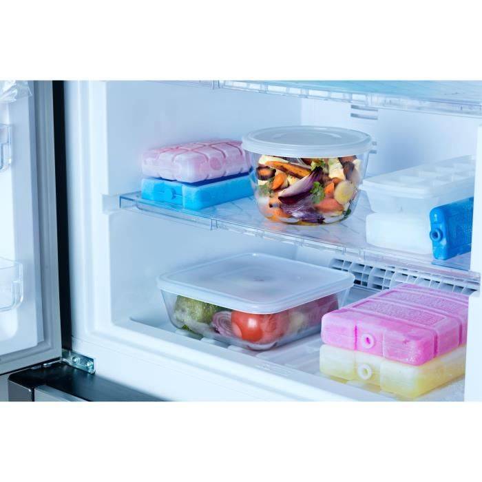 Pyrex Cook & Freeze Set van 8 Glazen Bewaarcontainers - Rechthoekig - Vriezerdeksels-1