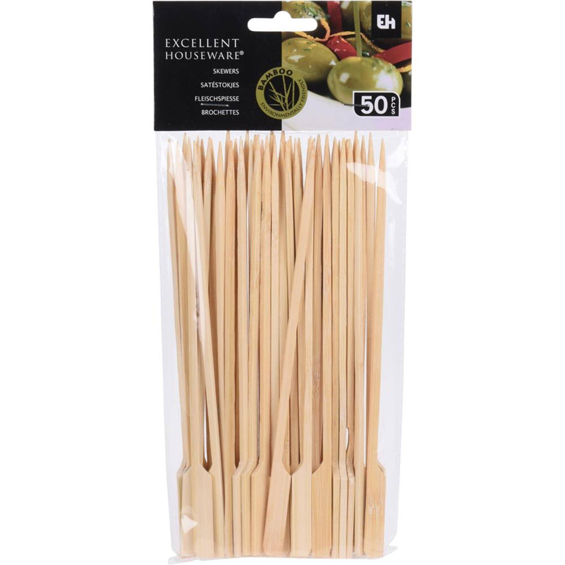Excellent houseware satestokjes bamboe 50-delig 20cm 87199875835068719987583506-0