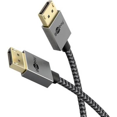 Goobay Plus DisplayPort kabel | Slimline | DP2.1 (10K 60Hz) | UHBR10 (40Gbit/s) | 1 meter-0