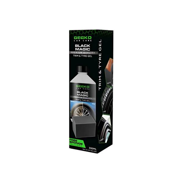 Gecko Black Magic Trim & Bandengel + Applicator Spons 300ml
