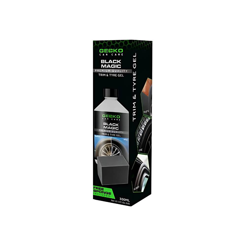 Gecko Black Magic Trim & Bandengel + Applicator Spons 300ml-0