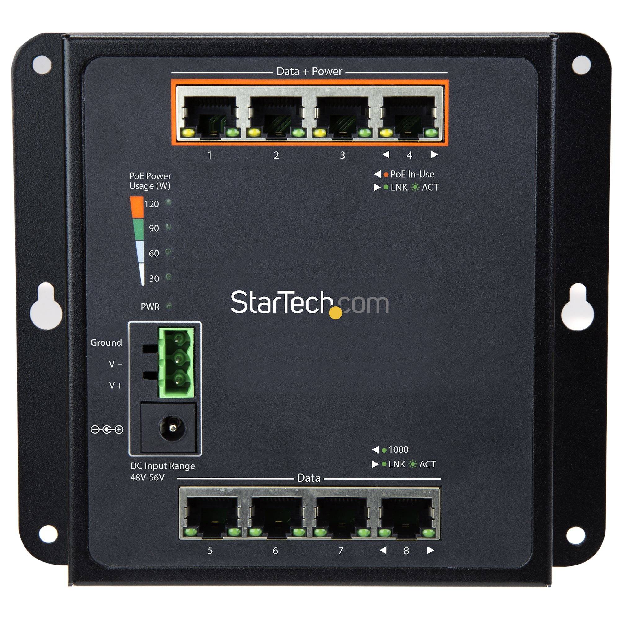 StarTech.com 8-Poorts Beheerde Gigabit Ethernet Switch met 4 PoE+ Poorten 8-Port-4