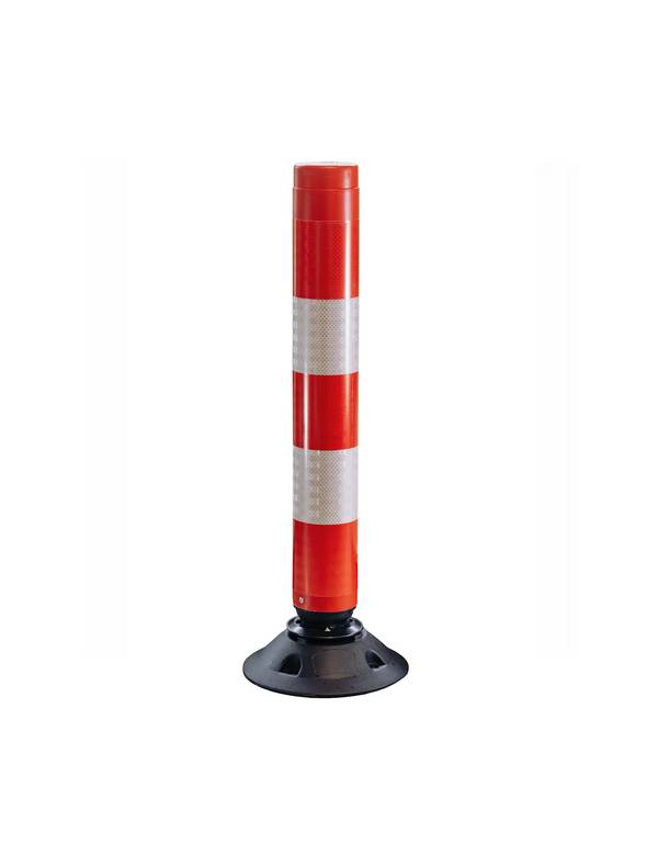 FlexPin afzetpaal 75 cm - Rood/wit, flexibel en reflecterend