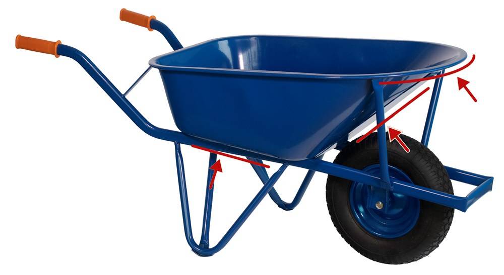 Bouwkruiwagen Bak 80 L Ivana Blauw Extra Versterkt-1