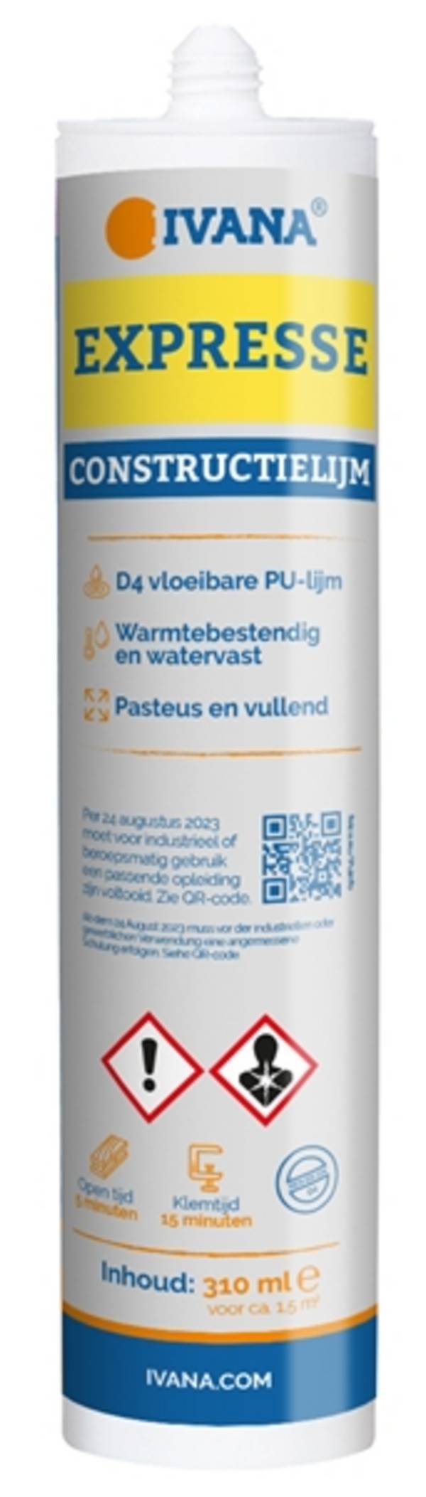 Constructielijm  Ivana Expresse  Bruin D4      310Ml