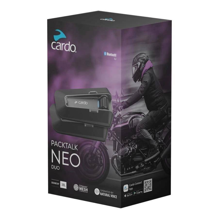 Cardo Packtalk Neo Duo motorfietsintercom, 2 kanalen, 1600 meter, zwart-6
