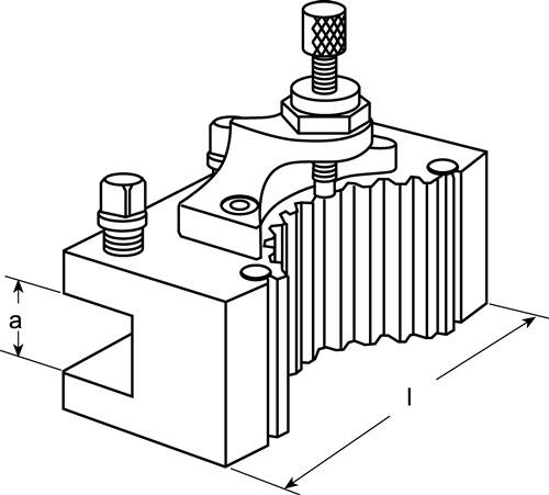 Wisselhouder voor stalen houderkop C passend voor draaistalen spanhoogte 40 mm-2