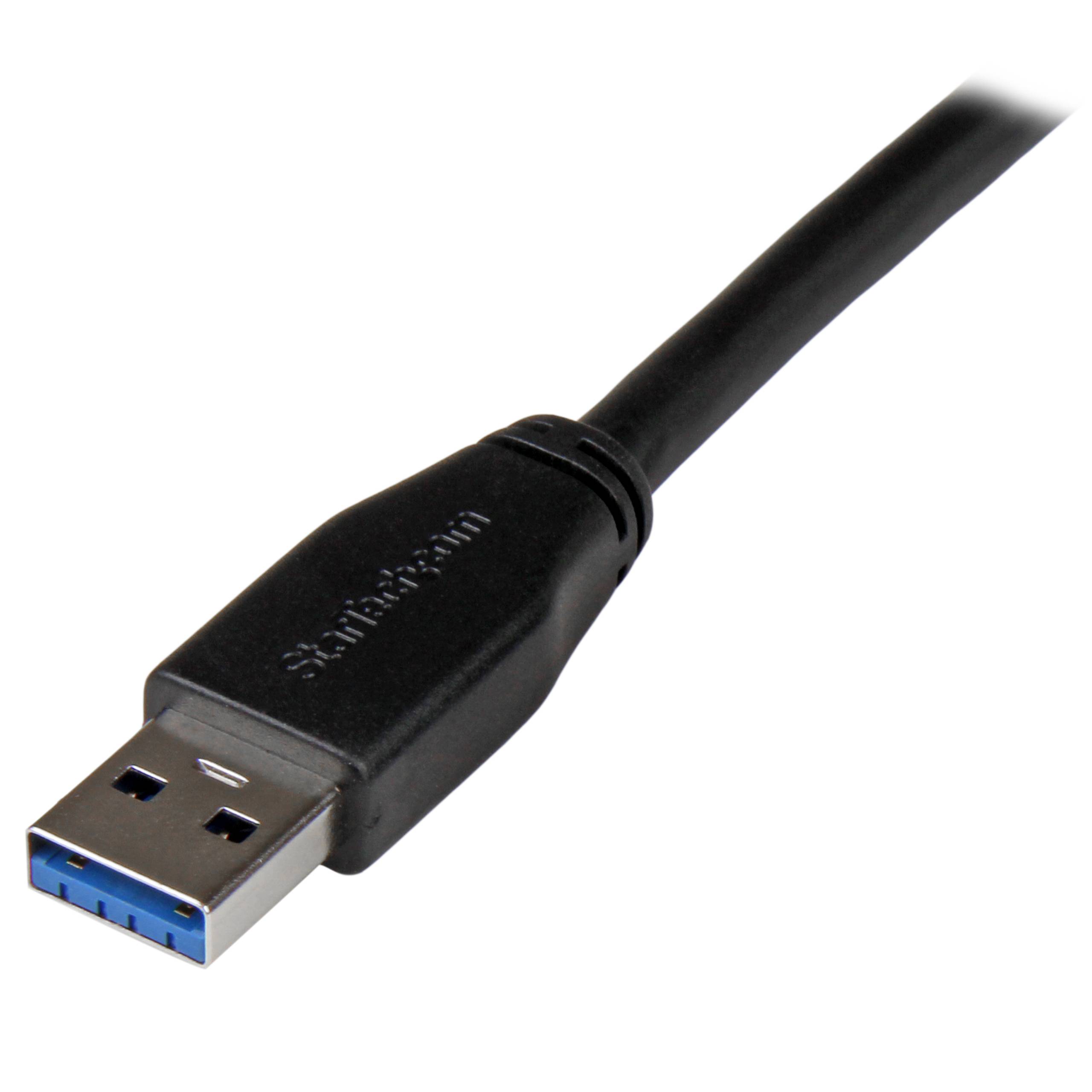 StarTech.com Actieve USB 3.0 USB-A naar USB-B kabel 10m - USB 3.1 (Gen1) 5Gbps verlengkabel - Cable for Harde schijf, Do-4