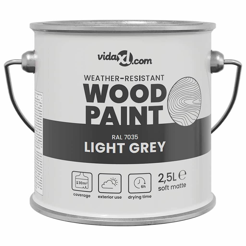 Vidaxl houtverf grijs 2,5 l wandprint 87211026928028721102692802-1