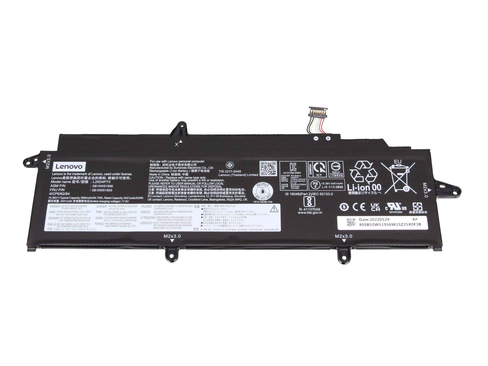 Lenovo Battery Internal 4 Cell 54.7Wh LiIon (5B10W51855)-0