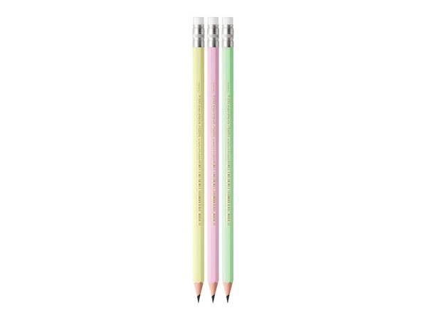 Potlood bic hb met gom pastel assorti
