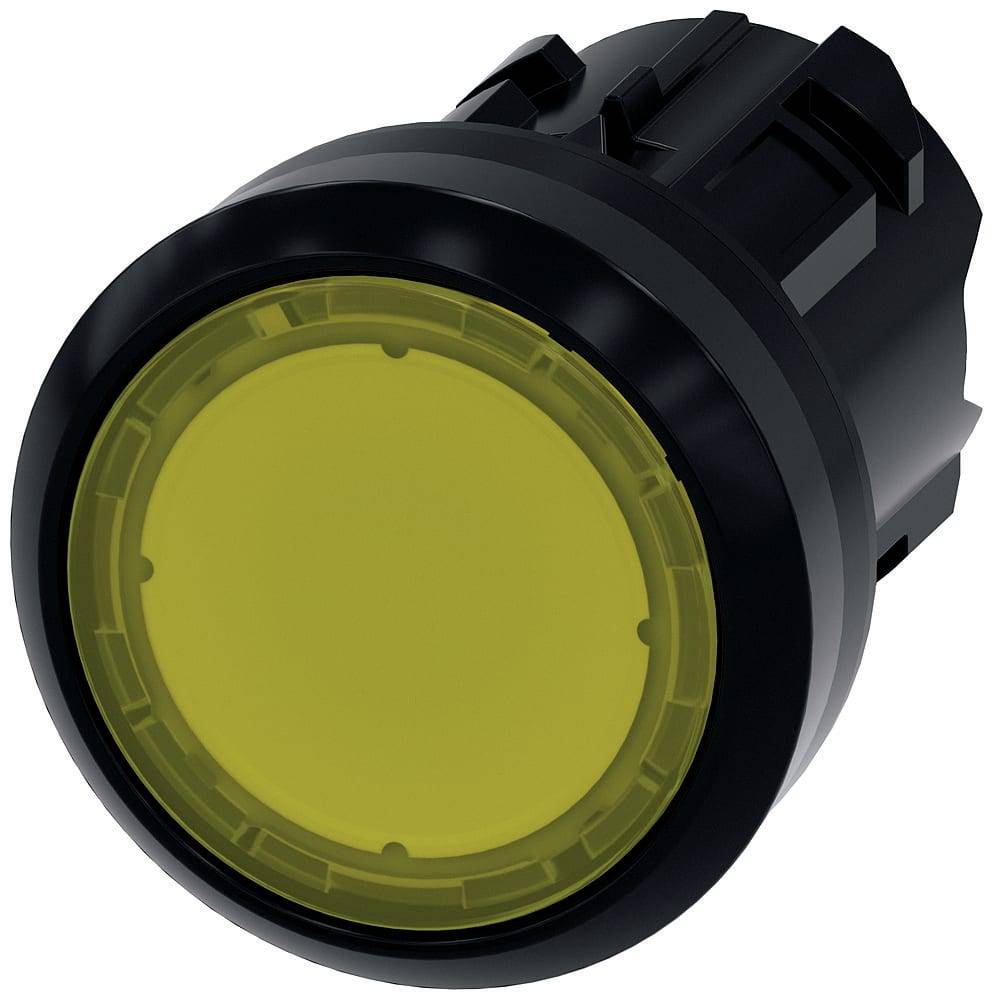Siemens 3SU10010AD300AA0 3SU1001-0AD30-0AA0 Verlichte melder Kunststof frontring, Rond Knop Zwart, Geel 1 stuk(s)