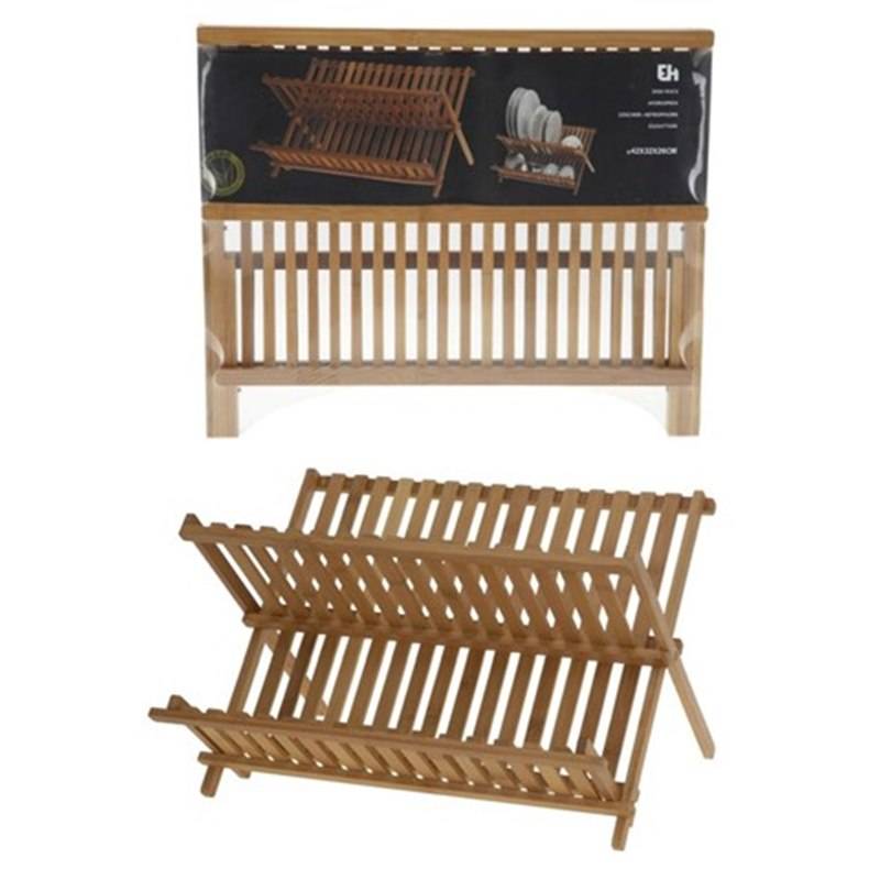 Excellent houseware afdruiprek bamboe 26x42x32cm 87112951872548711295187254-0