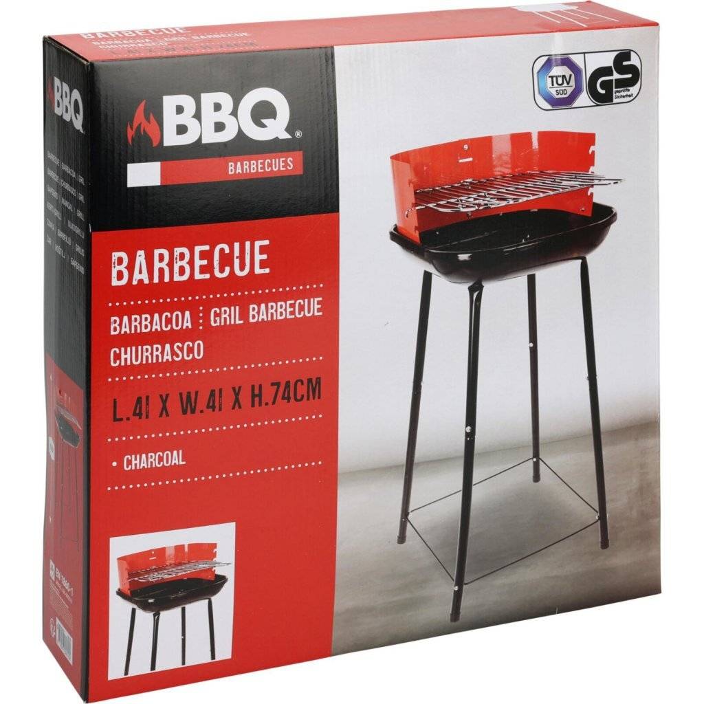 BBQ Half Open 41 cm Rood/Zwart-1