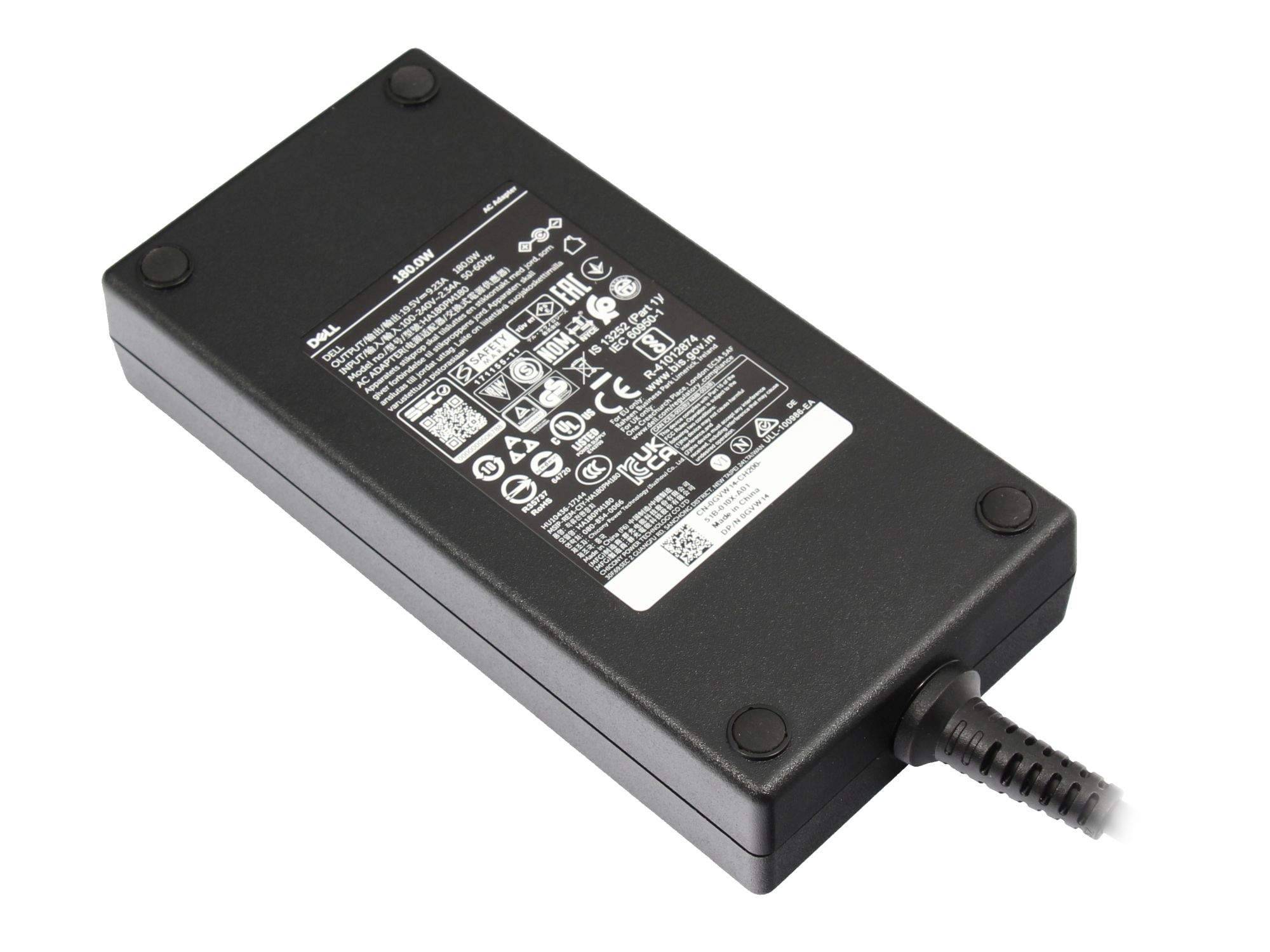 Dell AC-adapter, 180W, 19,5V, 3-pins, 7,4 mm, C6-netsnoer, set van 6