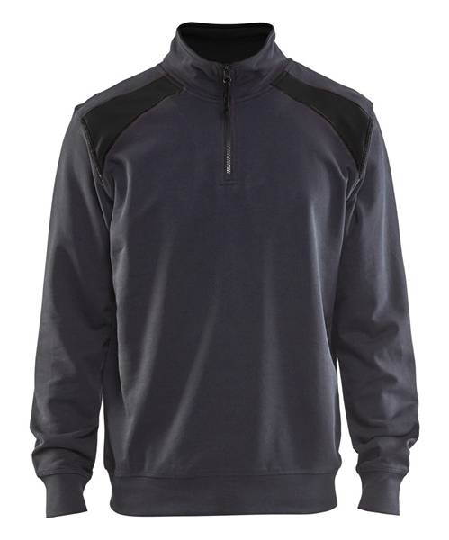 Blakläder Sweater Halve Rits 3353-1158-9699 Grijs / Zwart L-0