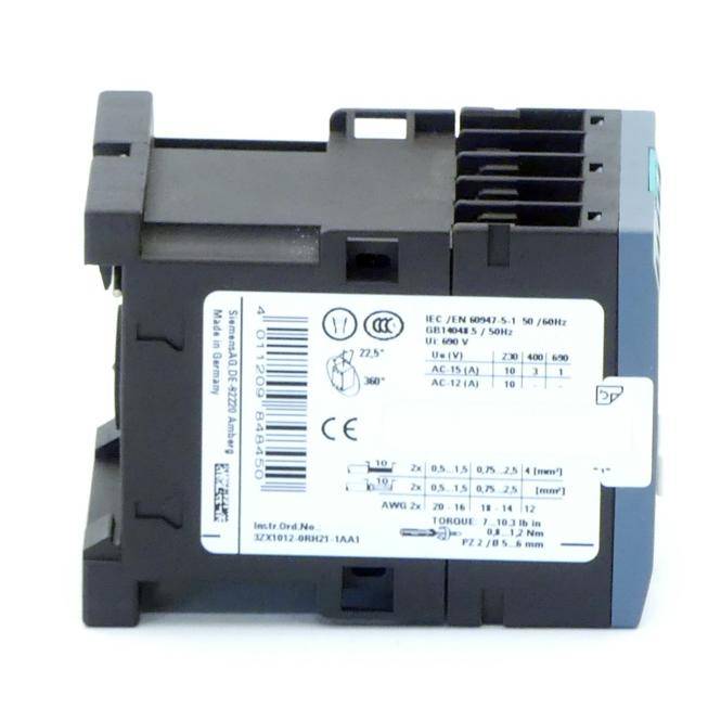 Contactor relay, 3 NO+1 NC, 24 V DC, S00, screw terminal-2