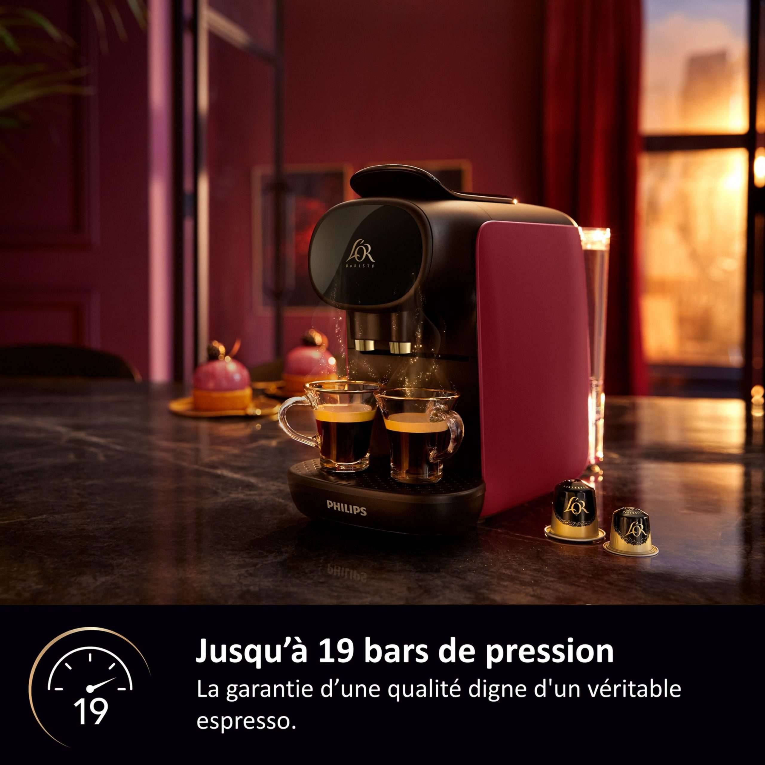 Koffiepadmachine - PHILIPS - LM9012/50 - Sublime Gold - Rood-2