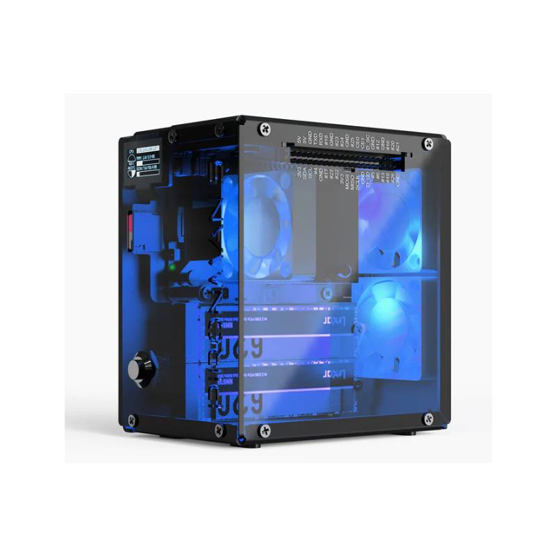 Pironman 5-MAX - Dual NVMe M.2 SSD PCIe - mini PC case voor Raspberry Pi 5-0