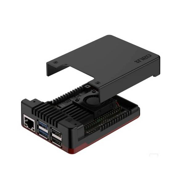 Argon NEO 5 case voor de Raspberry Pi 5 - Zwart-rood