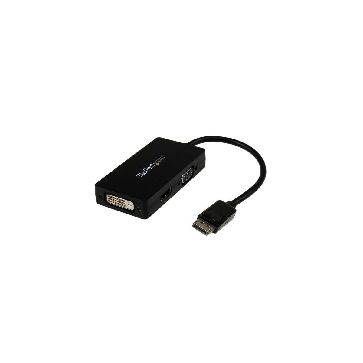 StarTech.com 3 in 1 reis adapter: DisplayPort naar VGA DVI- of HDMI adapter - Zwart-5