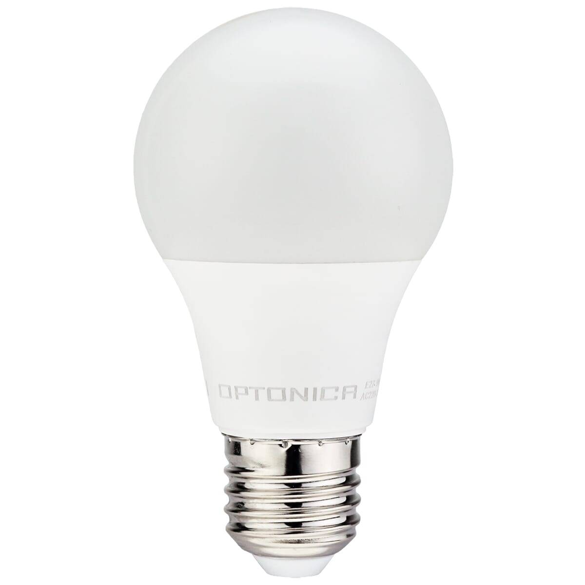 Optonica LED Peerlamp A60 E27 Mat - 9W 806lm 4500K - Neutraalwit Dimbaar - Vervangt 70W-0