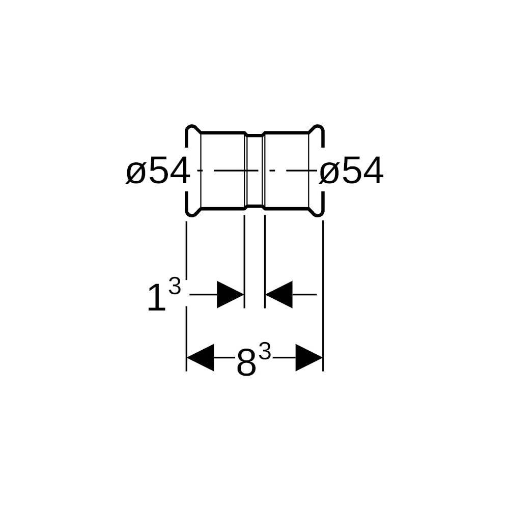 Geberit Mapress Therm sok: d=54mm-3